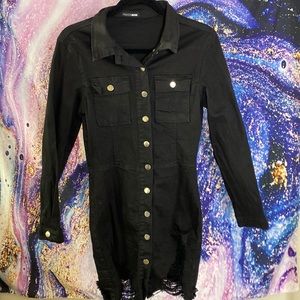 FASHION NOVA Denim Button Up Dress